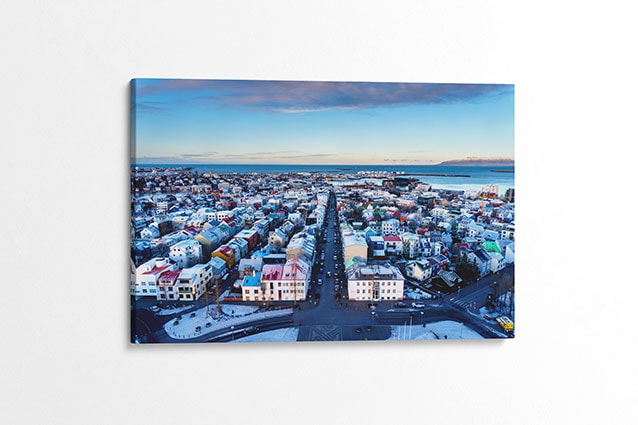 Reykjavik City Center Canvas Wall Print