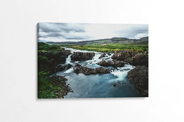 The Hidden Glanni Waterfall Canvas Print