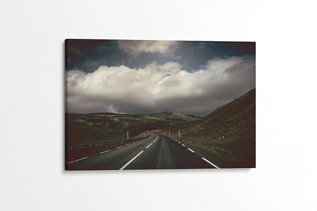 Dark Icelandic Road Canvas Print
