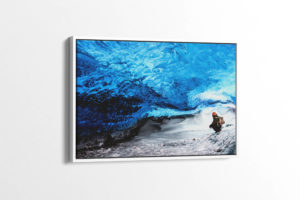 Ever-Changing Blue Ice Cave Canvas Print