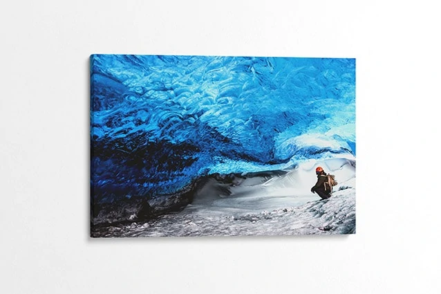 Ever-Changing Blue Ice Cave Canvas Print